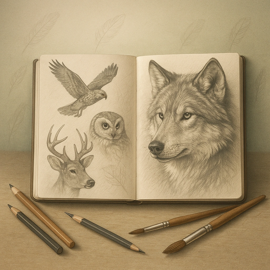 Wildlife illustrations for Sale